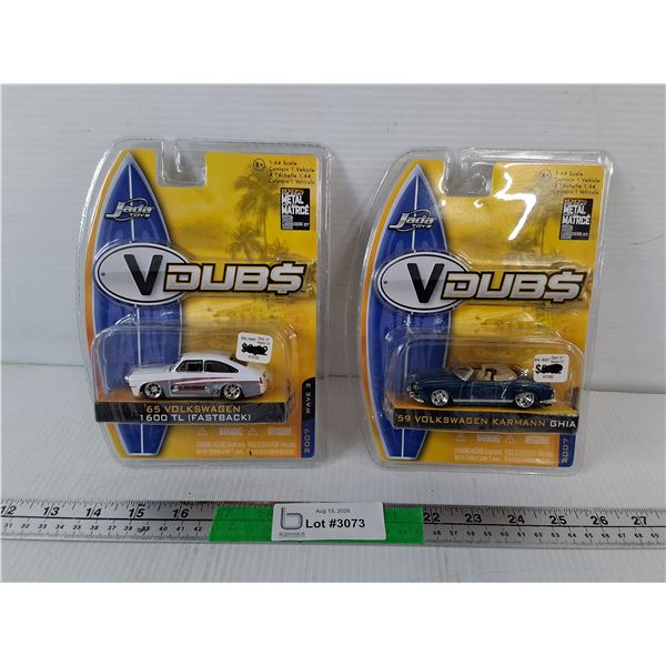 1959 Volkswagen Karmann Ghia & 1965 Volkswagen 1600 TL Fastback Model Cars, Sealed