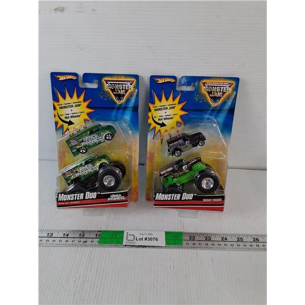 Monster Duo Grave Digger & Udder Madness Model Vehicles, Sealed
