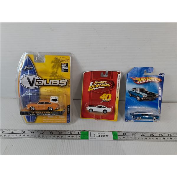 Muscle Mania, 1972 Chevy Vega & 1965 Volkswagen Fast Back Model Cars, Sealed