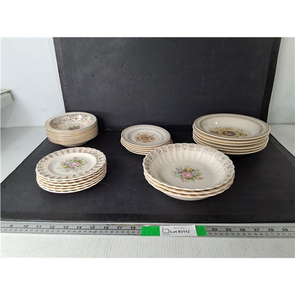 Mostly 22K Gold Plated Dish Set