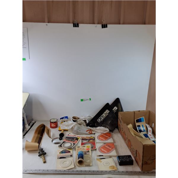 Striping and Pinstripe Tape, Cracked Mirror, Parts Washing Brush, Compact Cement, Misc