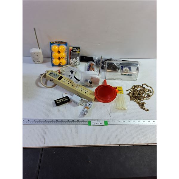 Surge Power Bar, Ping Pong Balls, Safety Glasses, Chain, Tunnels, Misc