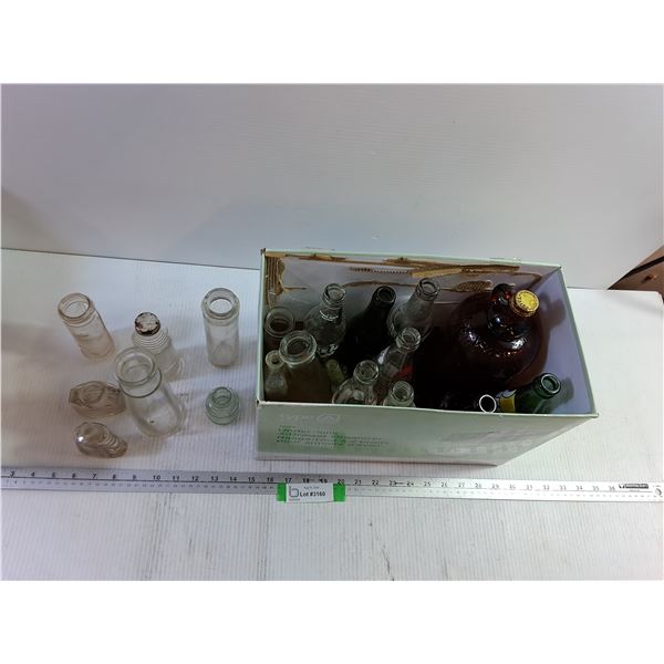 Assorted Vintage Glass and Pepsi Bottles