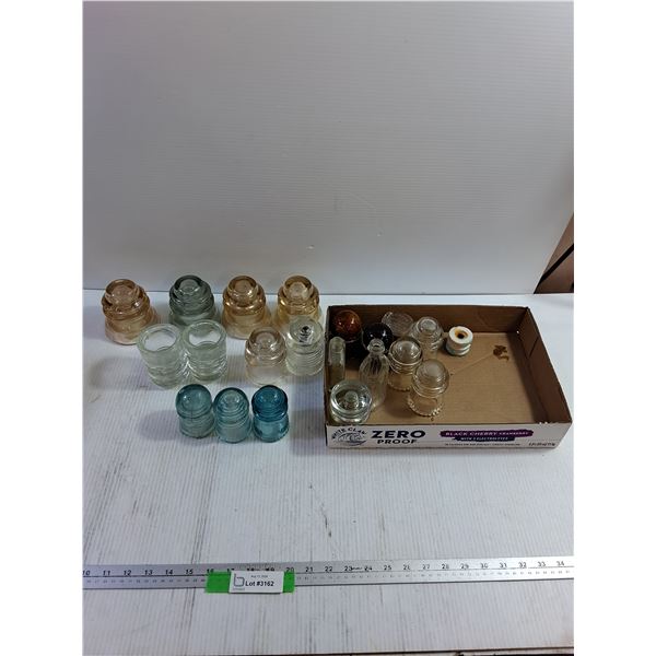 Various Glass Insulators, Bottles, Misc