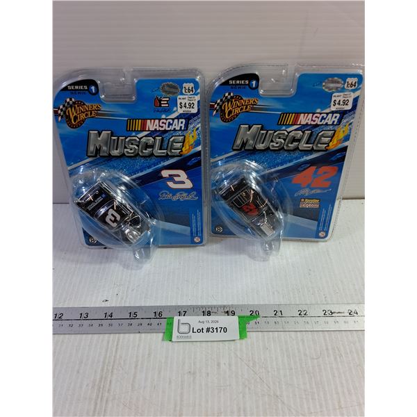 (2) Winners Circle Series 1 NASCAR Muscle Car Model 1:64