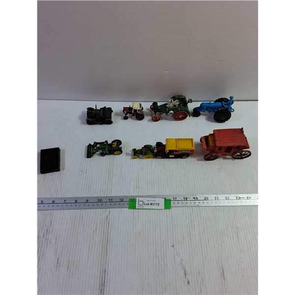 Assorted Toy Tractors & Vehicles, Black Object