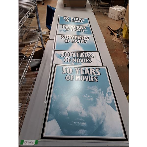 (5) '"50 Years of Movies" Double-Sided Posters - 28x22"