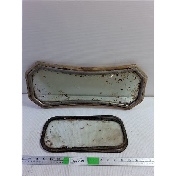 (2) Glass Frames Up to 21"x9"