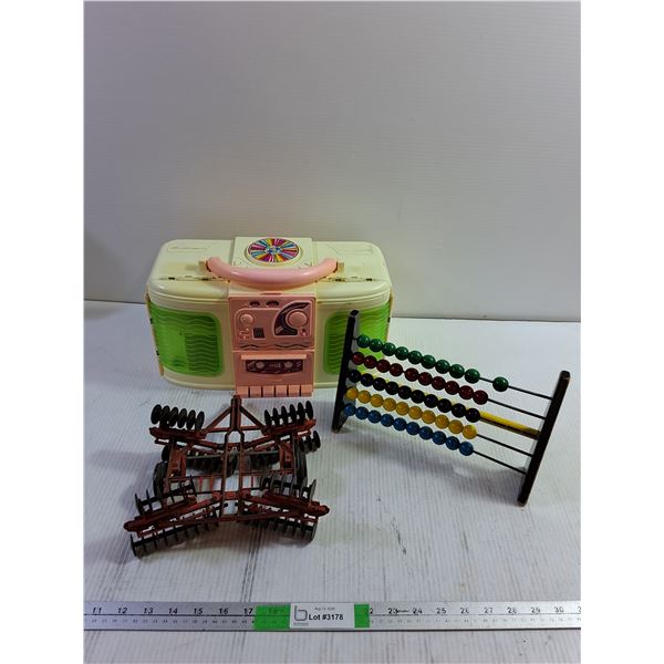 Abacus, Toy Radio-Doll House, Die Cast Farm Implement Model