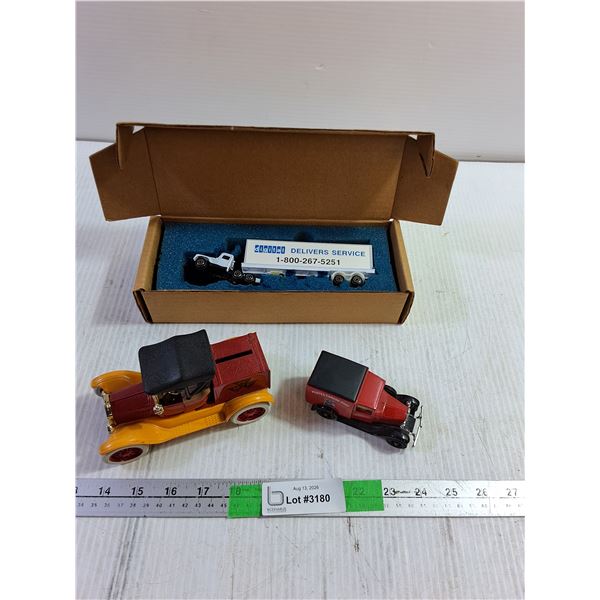 (3) Die-Cast Model Vehicles, Cars and Truck