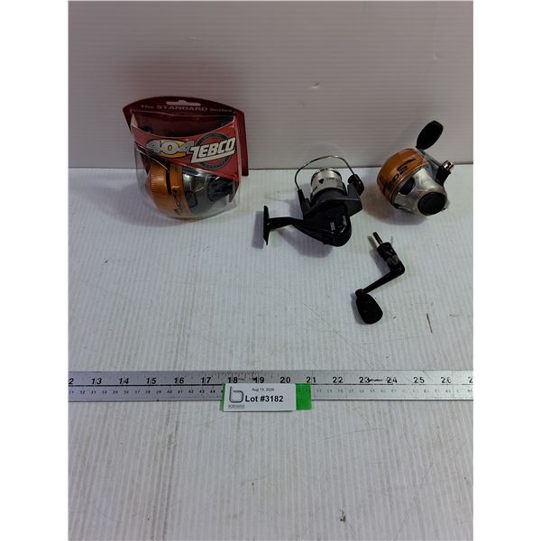 (3) Zebco Spincast & Spinning Reels w/ Handle