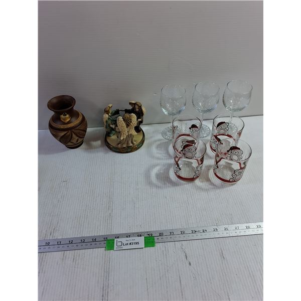 Glass Cups, Wine Glasses, Candle Decoration