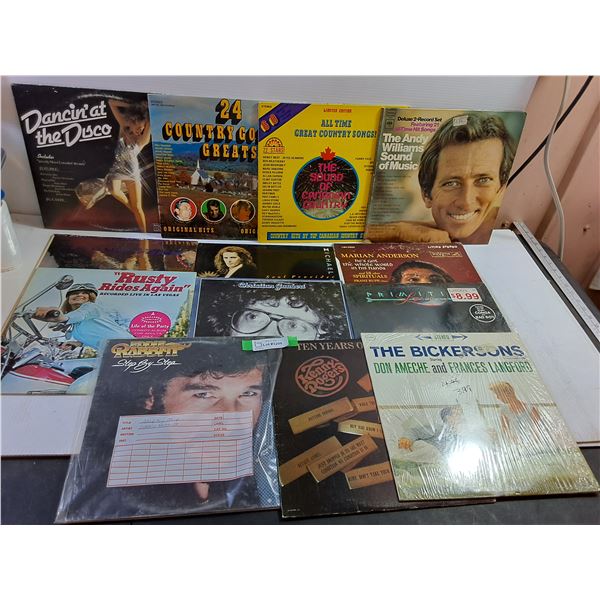 Assorted Records - Kenny Rogers, Eddie Rabbit, Marian Anderson, Esc