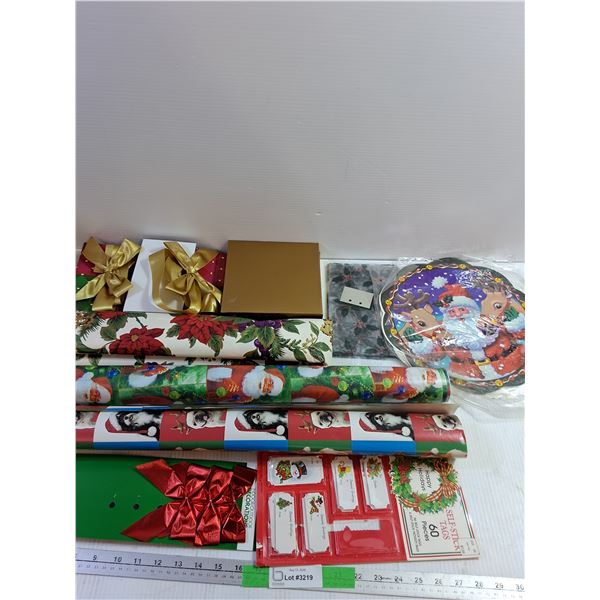 Various Christmas Gift Wrappers and Decorations