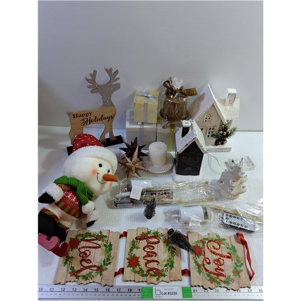 Snowman Plushy, Various Christmas Decor