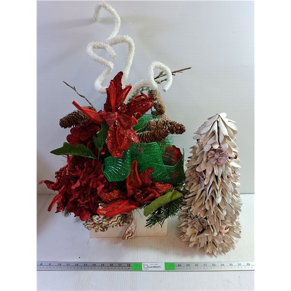 (2) Christmas Plant Decor