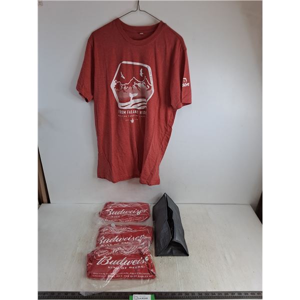 (4) Promotional Beer Company T-Shirts (L,M,M,S), Clothing Organizer Tray