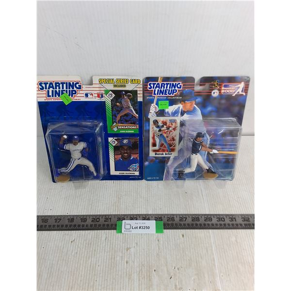 (2) NIB Starting Lineup MLB Figures (Derek Jeter & Juan Guzman)