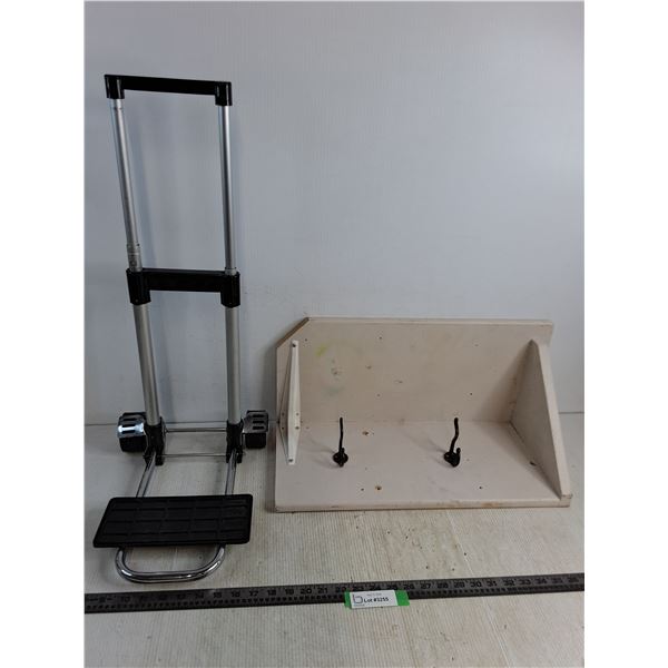 Custom 21" Coat Rack/Wall Shelf, Collapsible Dolly Cart, Pickup Only