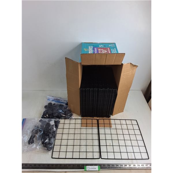46 Panel Black-Wire Shelf System - Each Panel is 12" x 12"