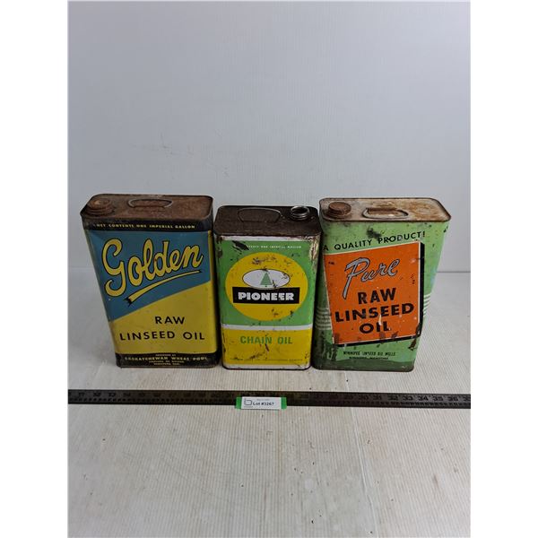 (3) Vintage Tins (Golden, Pioneer, Pure)