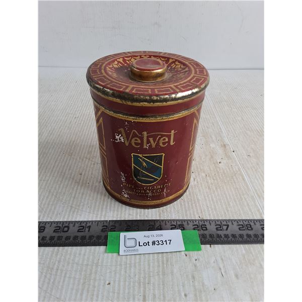 Vintage Velvet Tobacco Tin