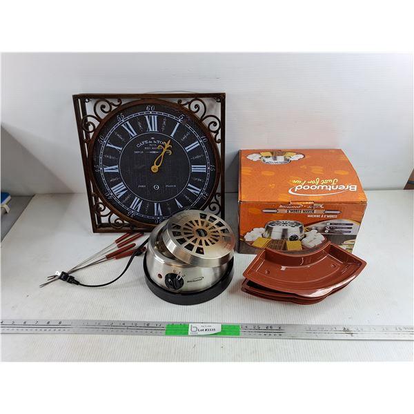 Brentwood Smores Maker - Powers On, As Is, Quartz Wall Clock