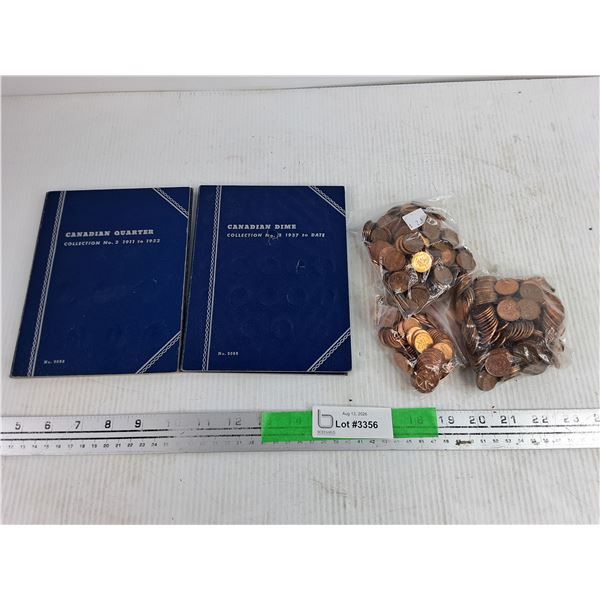Canadian Dime Coin Albums & Canadian 1 Cent Coins
