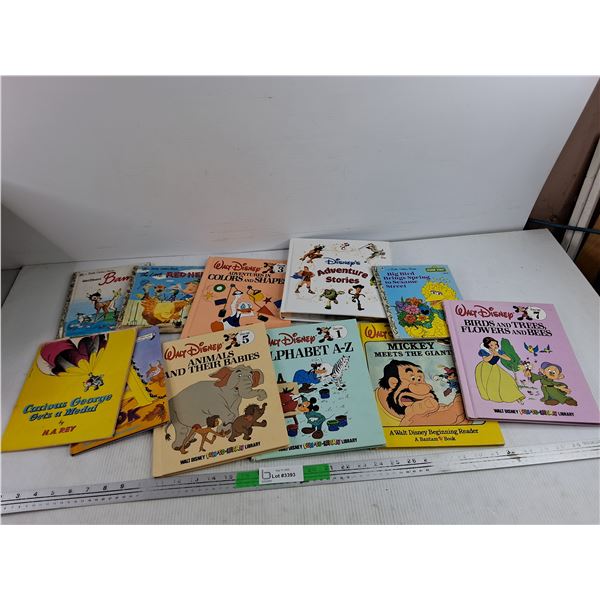 Assorted Kids Books - Walt Disney, A Little Golden Book, Curious George Gets a Medal
