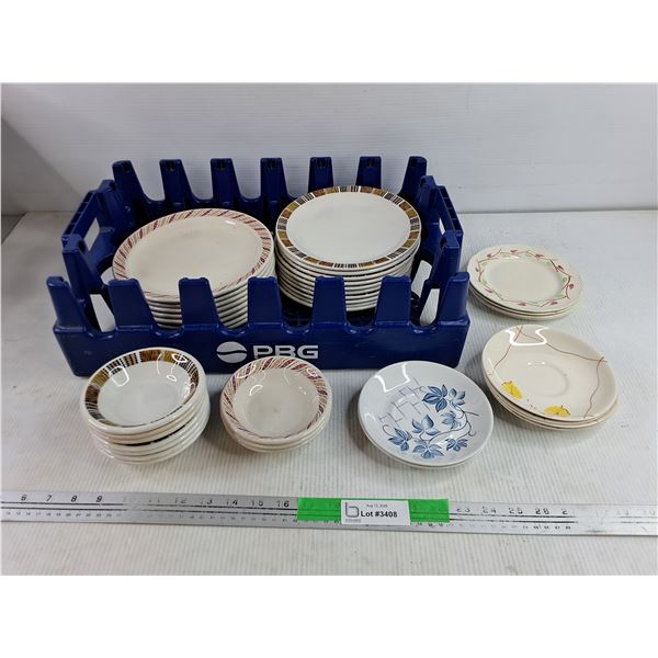 Pepsi Plastic Crate, Ceramic Plates, Bowls & Saucers