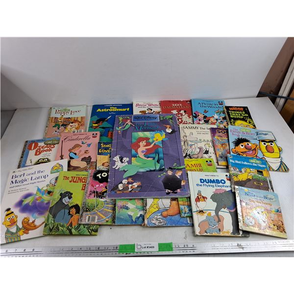 Assorted Kids Books - Walt Disney, A Smurf Adventure, A Big Golden Book, Misc