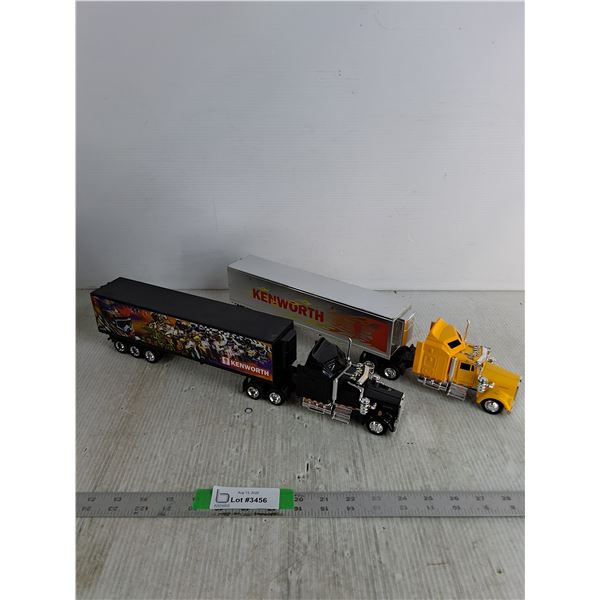 (2) Kenworth Semi Truck Models 17"