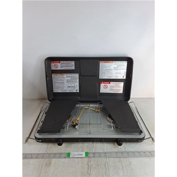 Portable Two Burner Propane Camping Stove 21"x11.5"x4.5"