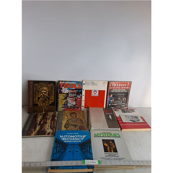 Various Books- (3) On Great Ages Of Man, A Book Of Beliefs Mysteries, Basic Automotive Tools,& How T