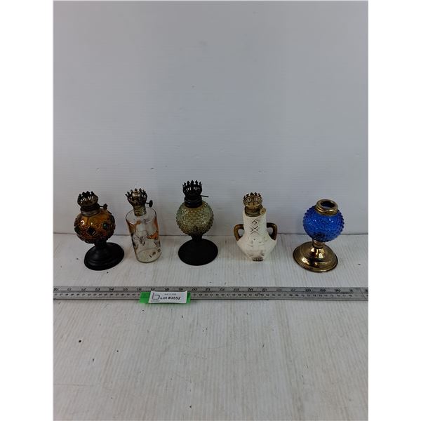 (4) Kerosene Lamps, (1) Without Burner
