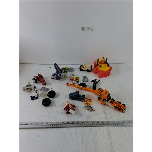 Assorted Kids Toys, Tonka Van, Deception, Transformers, Stegosaurus, Misc