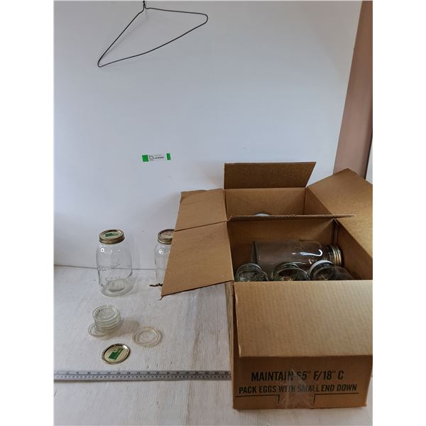 *Assorted Mason Jars With Glass And Metal Lids in Box No Shipping
