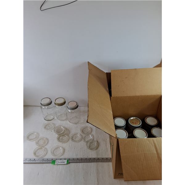 *Assorted Mason Jars with Glass and Metal Lids in Box No Shipping