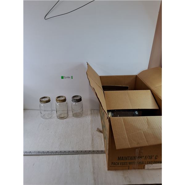 *Assorted Mason Jars With Glass Lids in Box No Shipping