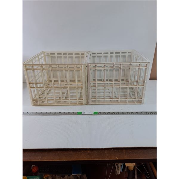 (2) Plastic Crates- 15" x 13", Pickup Only