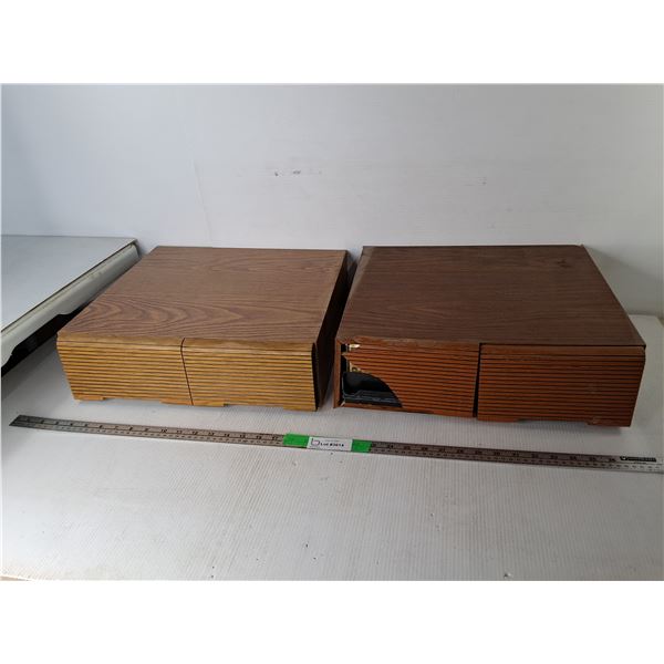 (2) VHS Tape Holders & Videos- Can't Ship