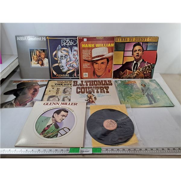 (10) Records- ABBA, Johnny Cash, Hank Williams, Misc.