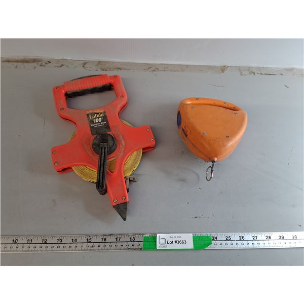100 Ft. Tape Measure & Chalk Line Reel