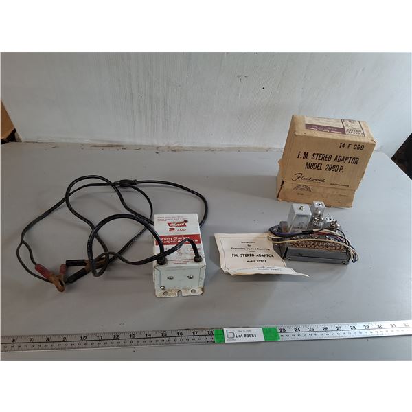 FM Stereo Adapter & Allanson Battery Charger- Both Untested