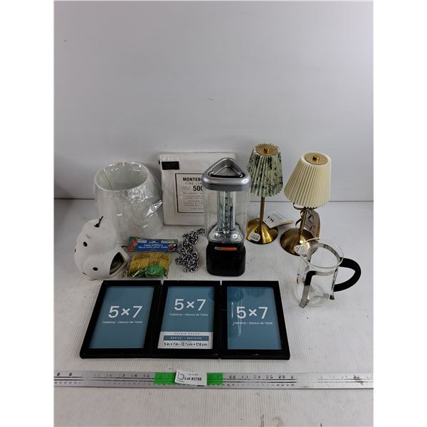 Picture Frames, LED Lantern, Table Lamps, Lamp Shade, Table Scatters, Pillowcase Set, Misc