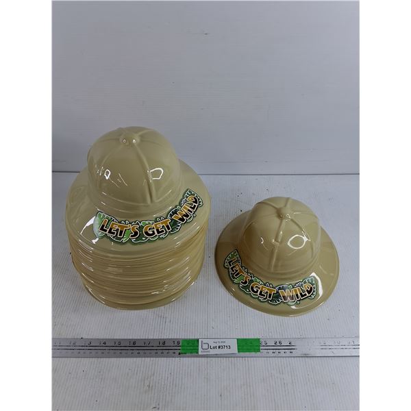 Plastic Let's Get Wild Safari Hats