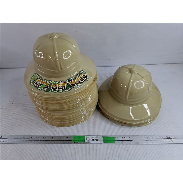 Plastic Let's Get Wild Safari Hats