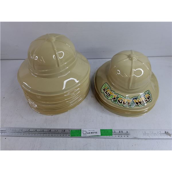 Plastic Let's Get Wild Safari Hats