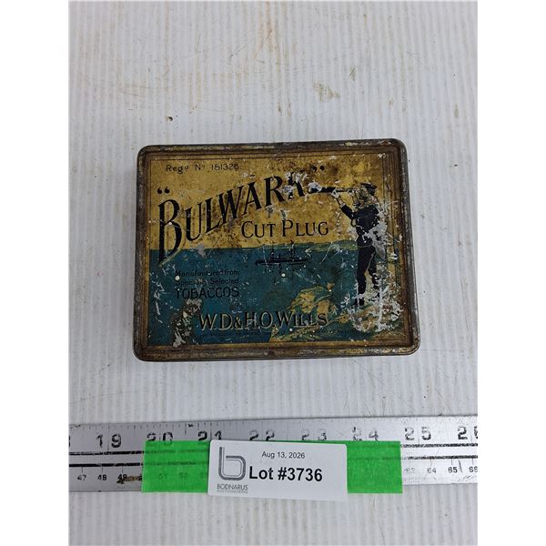 Vintage Bulwark Cut Plug Tobacco Can