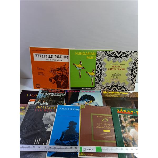 (12) Vinyls, Hungarian Gypsy Music, Songs of the Fjords, Gypsy Mood